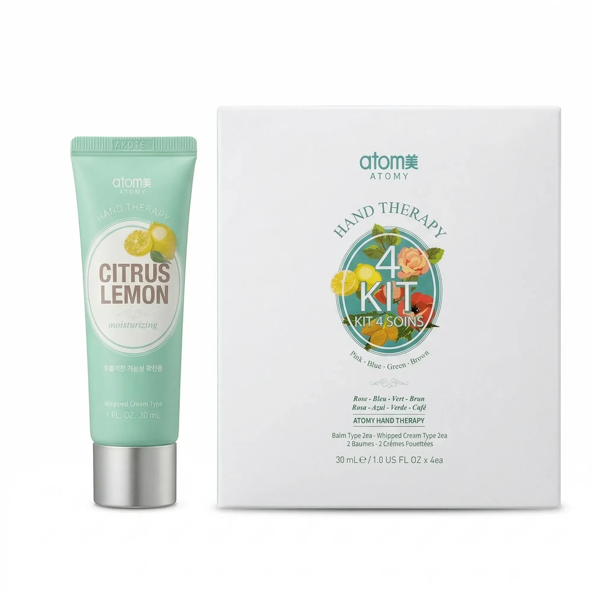 Atomy Hand Therapy Citrus Lemon – зволожуючий крем для рук з цитрусом і лимоном, 30 мл