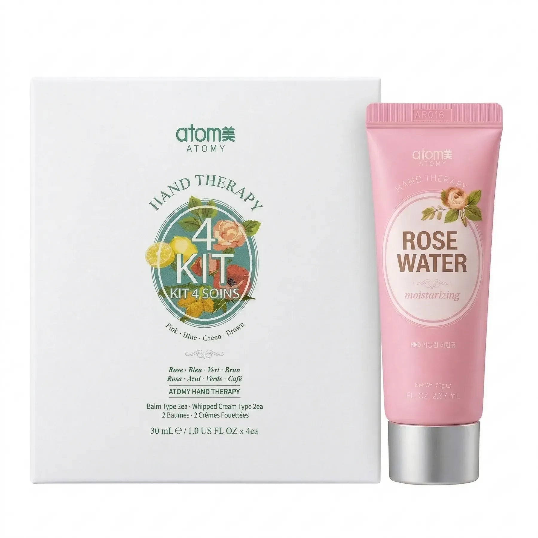 Atomy Hand Therapy Rose Water – зволожуючий крем для рук з трояндовою водою, 30 мл